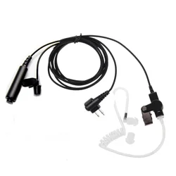Acoustic tubo fone de ouvido, 2 pinos, 3 fios, microfone PTT, microfone para Motorola EP450, GP300, CP040, CP180, CP185, rádio, novo