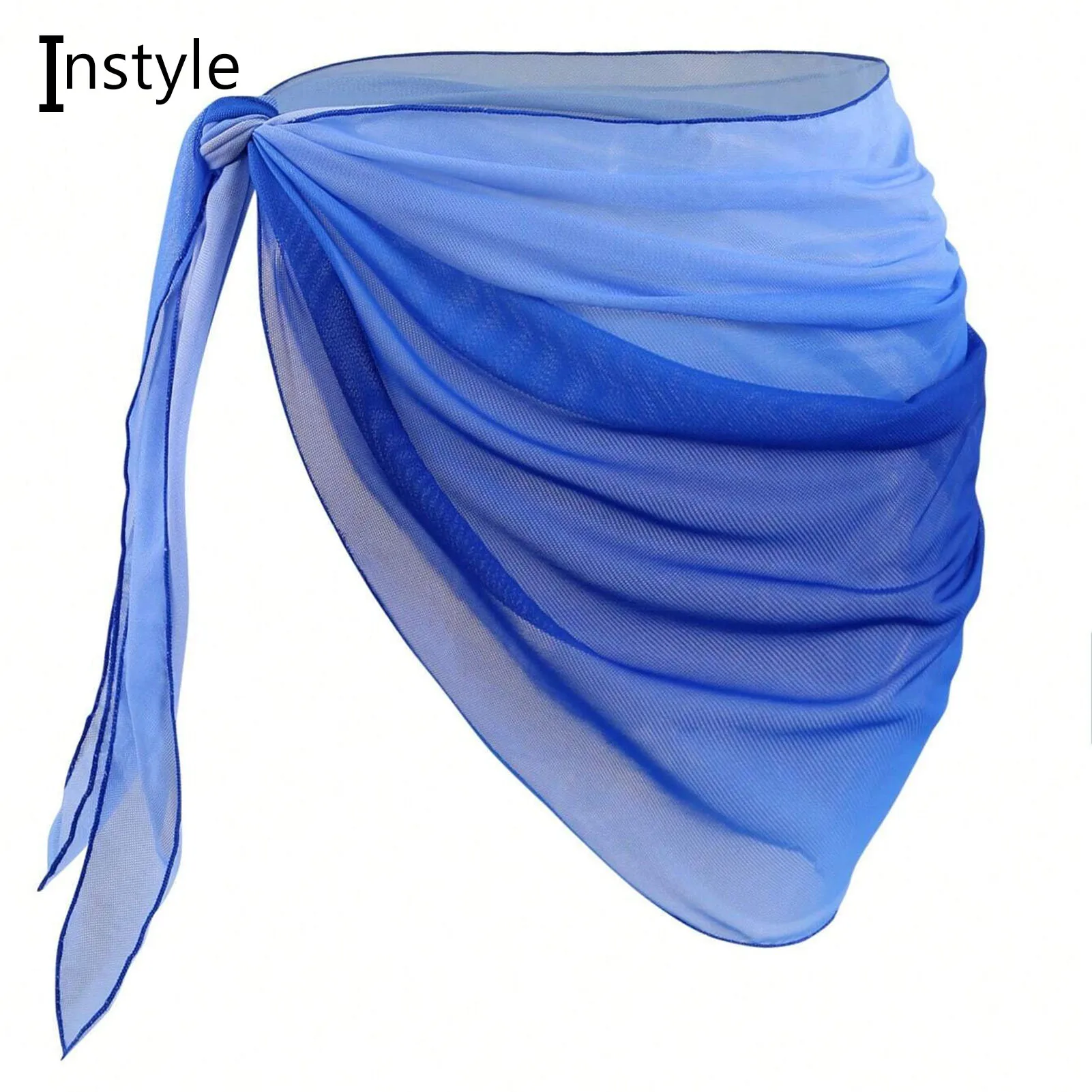 

Pool Scarf Cover-up Gradient Color Chiffon Bikini Wrap Skirt for Women Versatile Beach Sheer Cover Up Shawl Sunscreen Scarf