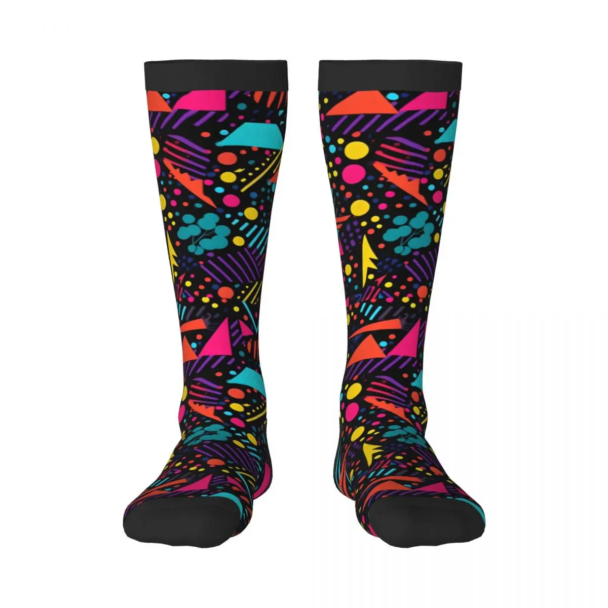 

Casual Stockings Geometric Retro 80 90s Knee Thigh High Long Socks