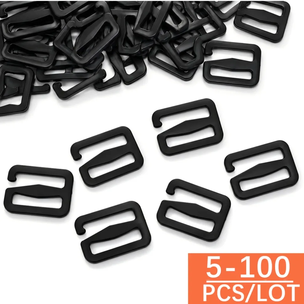 5-100piece Zinc alloy Adjuster 6-shape Tri-glide Buckle Hook Clasp for Bag Backpack Strap Parts Garment Hardware DIY Accessories
