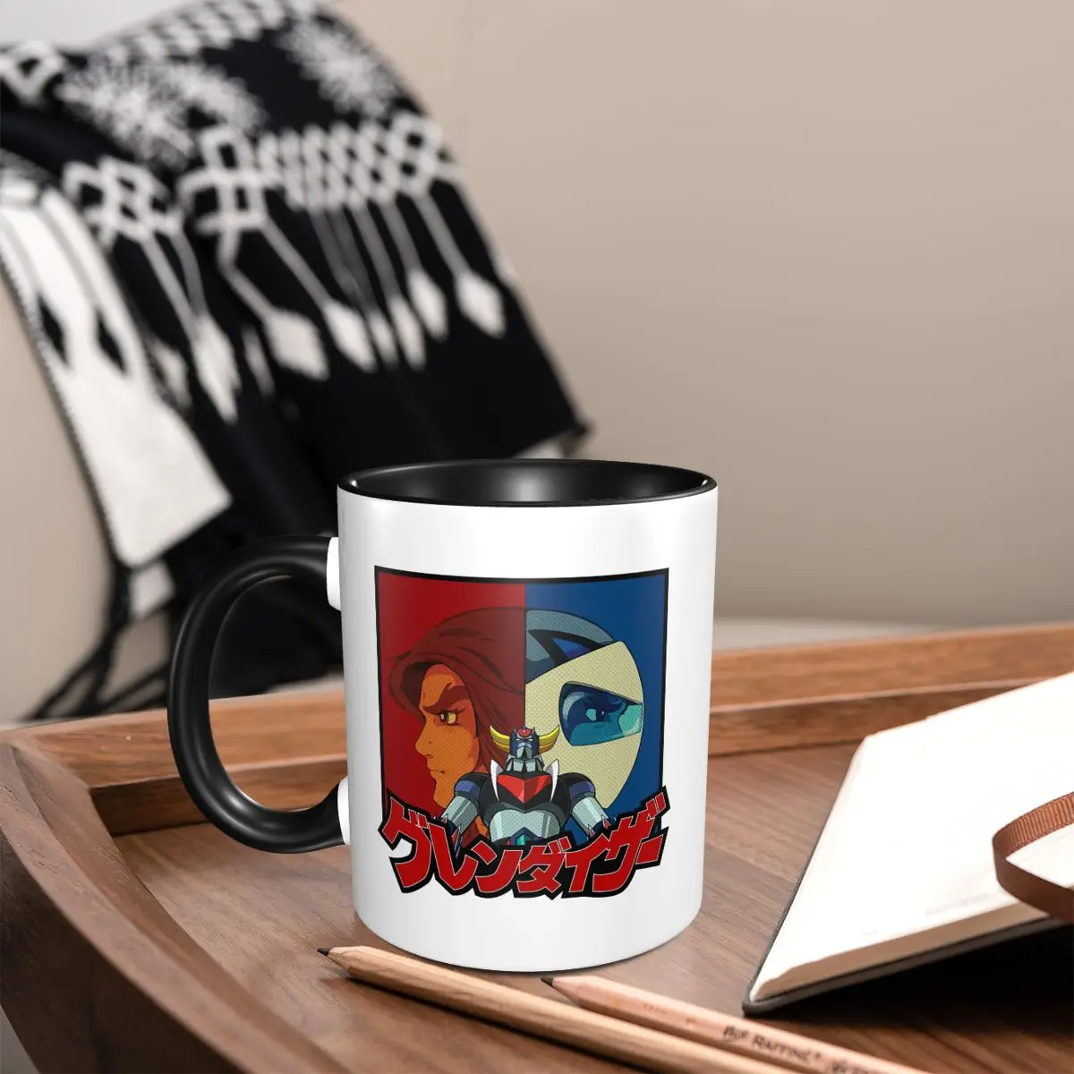UFO Robot Goldorak Grendizer Anime Mug Funny Ceramic Coffee Cups Tea Mugs Milk Cup Drinkware Gifts for Woman Man