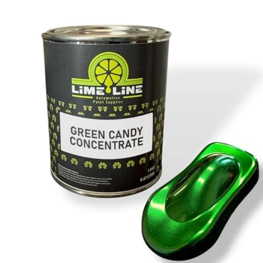 

Зеленый концентрат краски Green Candy на основе автомобильного растворителя, прозрачная, для перламутровых, металлических и металлизированных покрытий, 1 пинт
