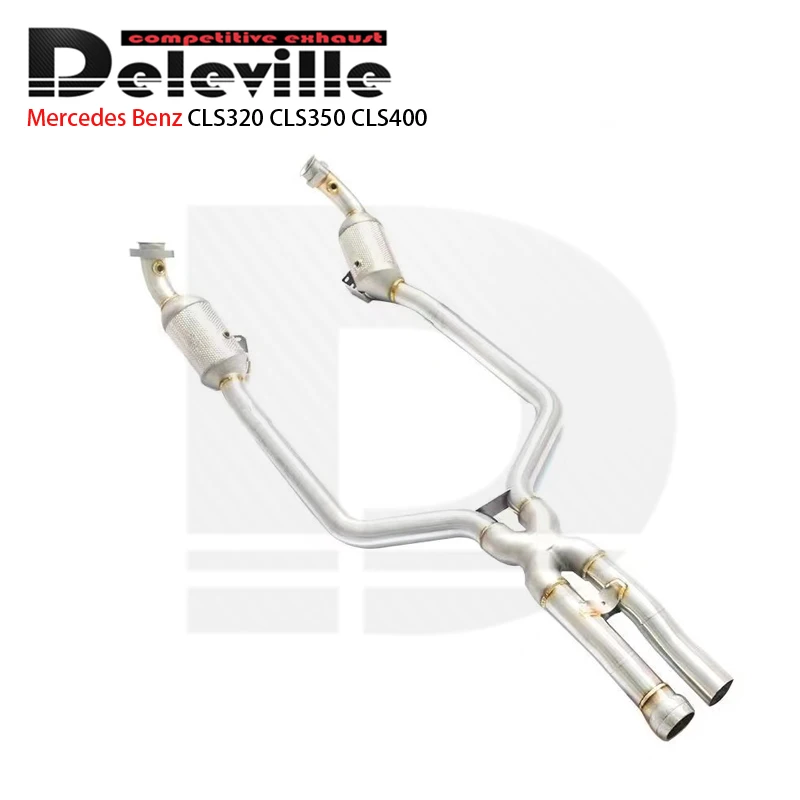 High Performance Exhaust Catalytic Converter 304 Stainless Steel Exhaust Pipes Car Exhaust Downpipe For Mercedes-Benz CLS350