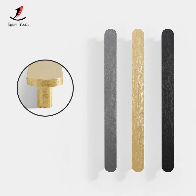 30mm-1000mm moderne Simple poignées allongées or brossé poignées de porte d'armoire gris noir tiroirs poignées de porte de garde-robe
