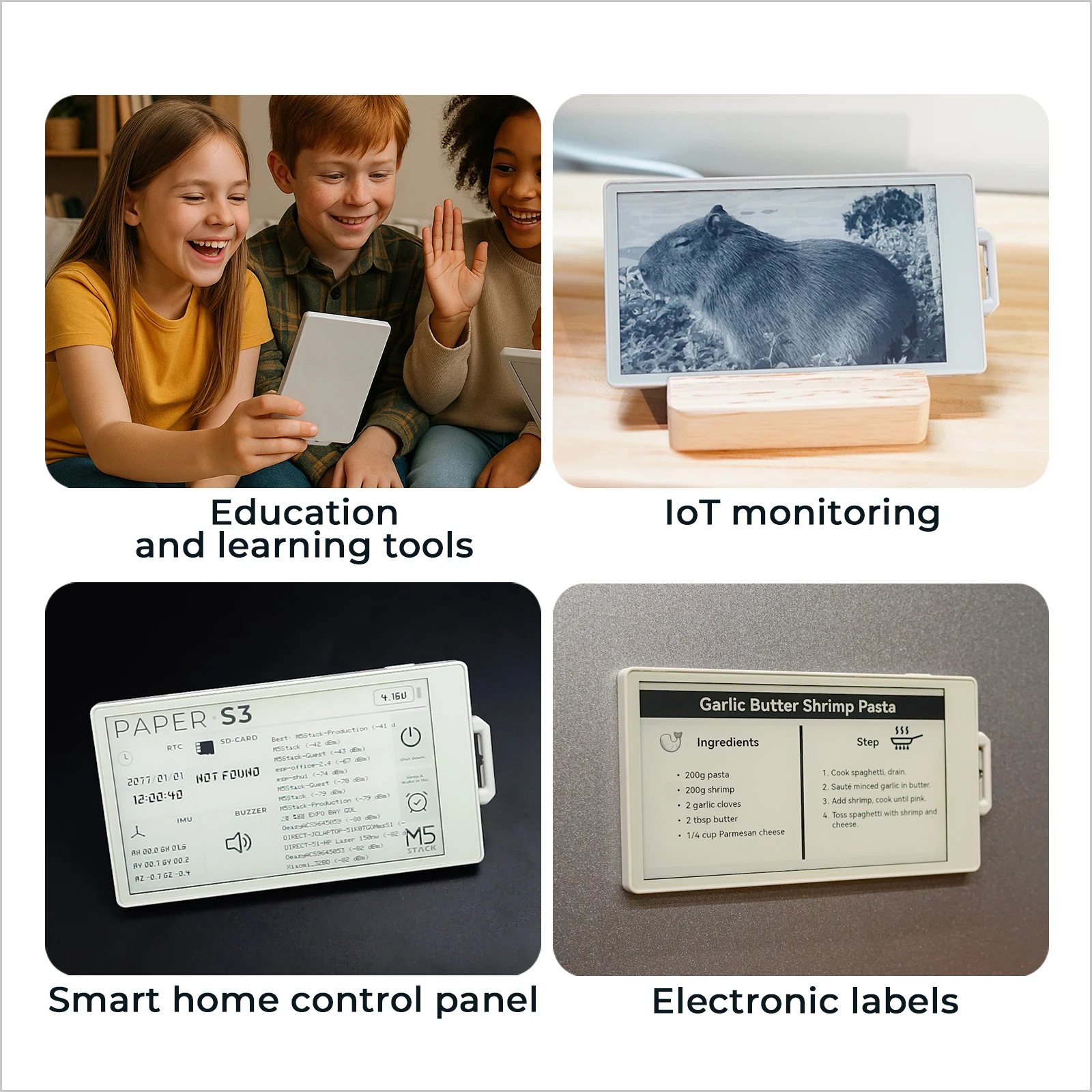 M5Stack Official M5Papers3 ESP32S3 Development Kit(960X540, 4.7" elnk display, 235 ppi)