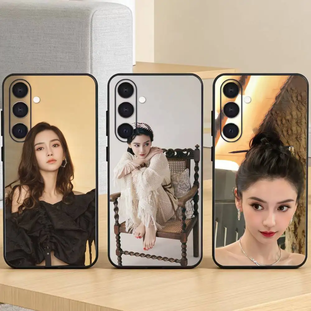 

Angelababy Phone Case For Samsung Galaxy A73,21,22,32,71,53,52,51,80,5G Soft Black Cover