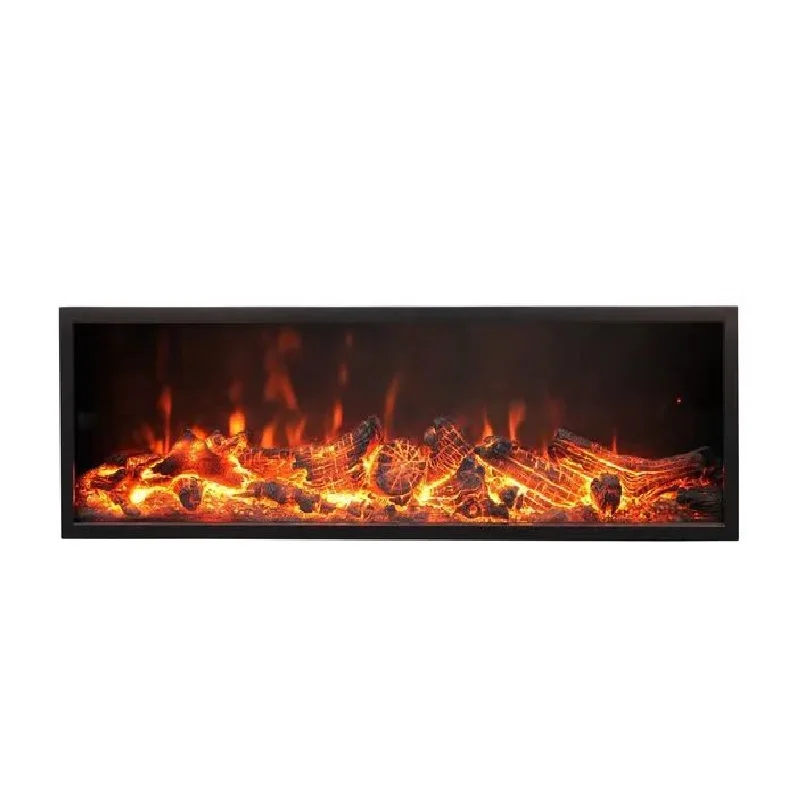 Modern Indoor Decor Electric Fireplace with Remote Control 7 Flame Colors Dimmable Intelligent Electric Fireplace without Base