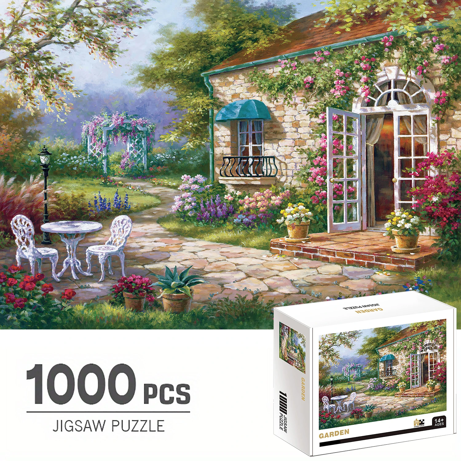 

1000 шт. пазлы, сад, взрослые, большие игрушки-пазлы, подарок, интеллектуальная декомпрессионная забавная семейная игра