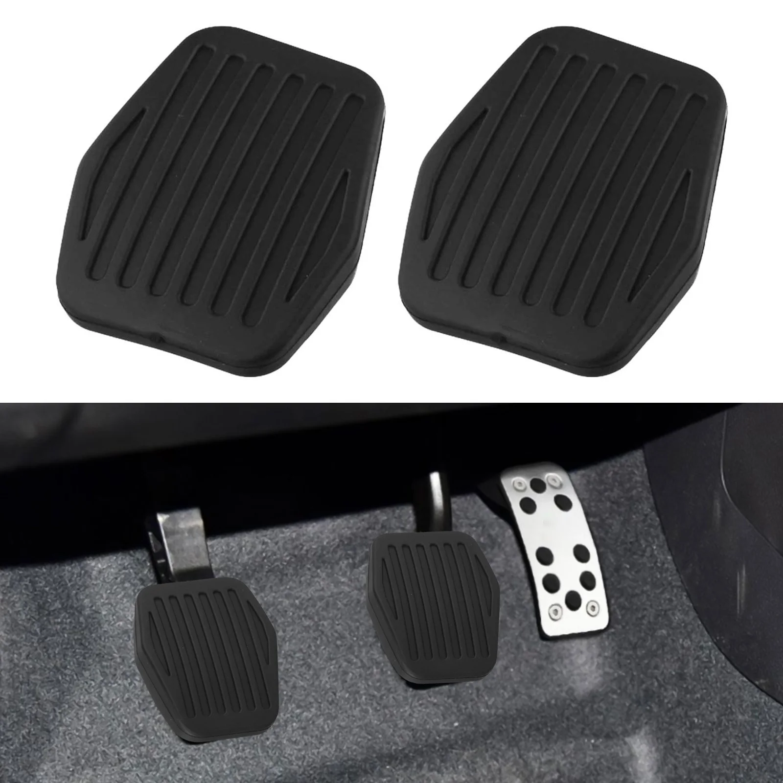 2022 Newest Brand New Hot Sale Automobile Accessories Brake Clutch Pedal Pad 2pcs Clutch Pedal Pad Replacement