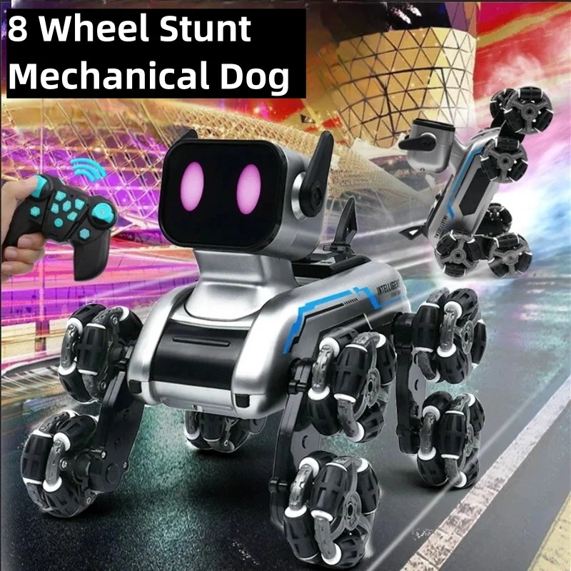 Nueva máquina inteligente de Control remoto para niños, Robot, perro, coche de juguete, regalo, tracción en las ocho ruedas, coche de escalada mecánico acrobático