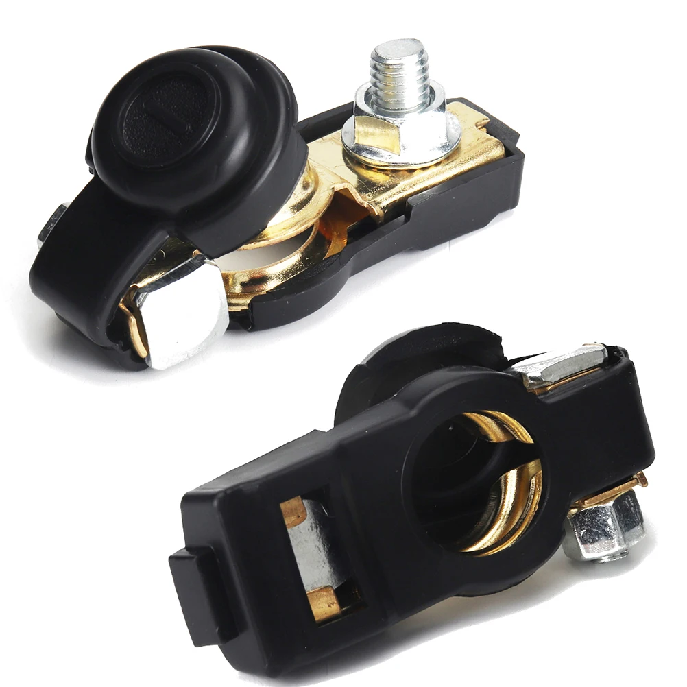 

Car Terminal Clamp Set Positive Negative Connectors Covers Universal Fit for Car Boat Rv Connection