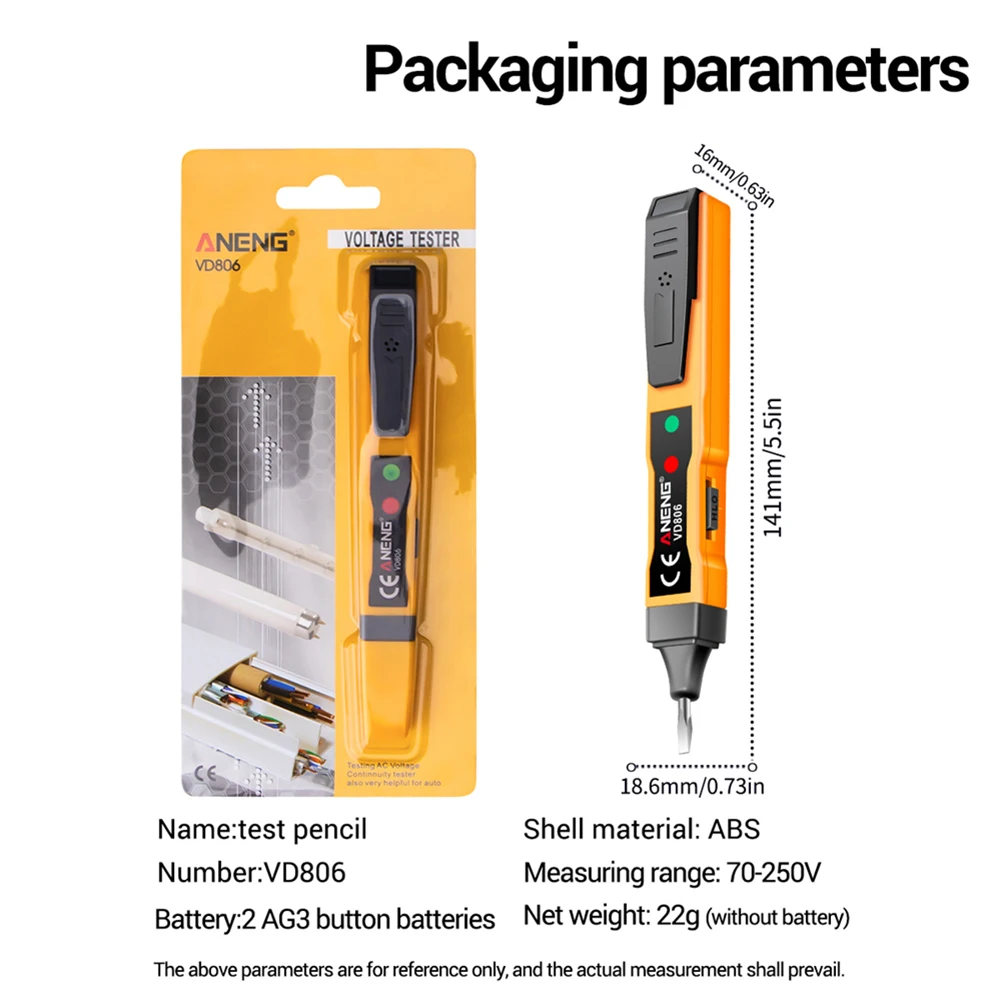 1Pc Meetpotlood Ag13 Batterij Elektrische Spanningstester H/L/O Versnelling Knop Functie Geel + Grijs Compact