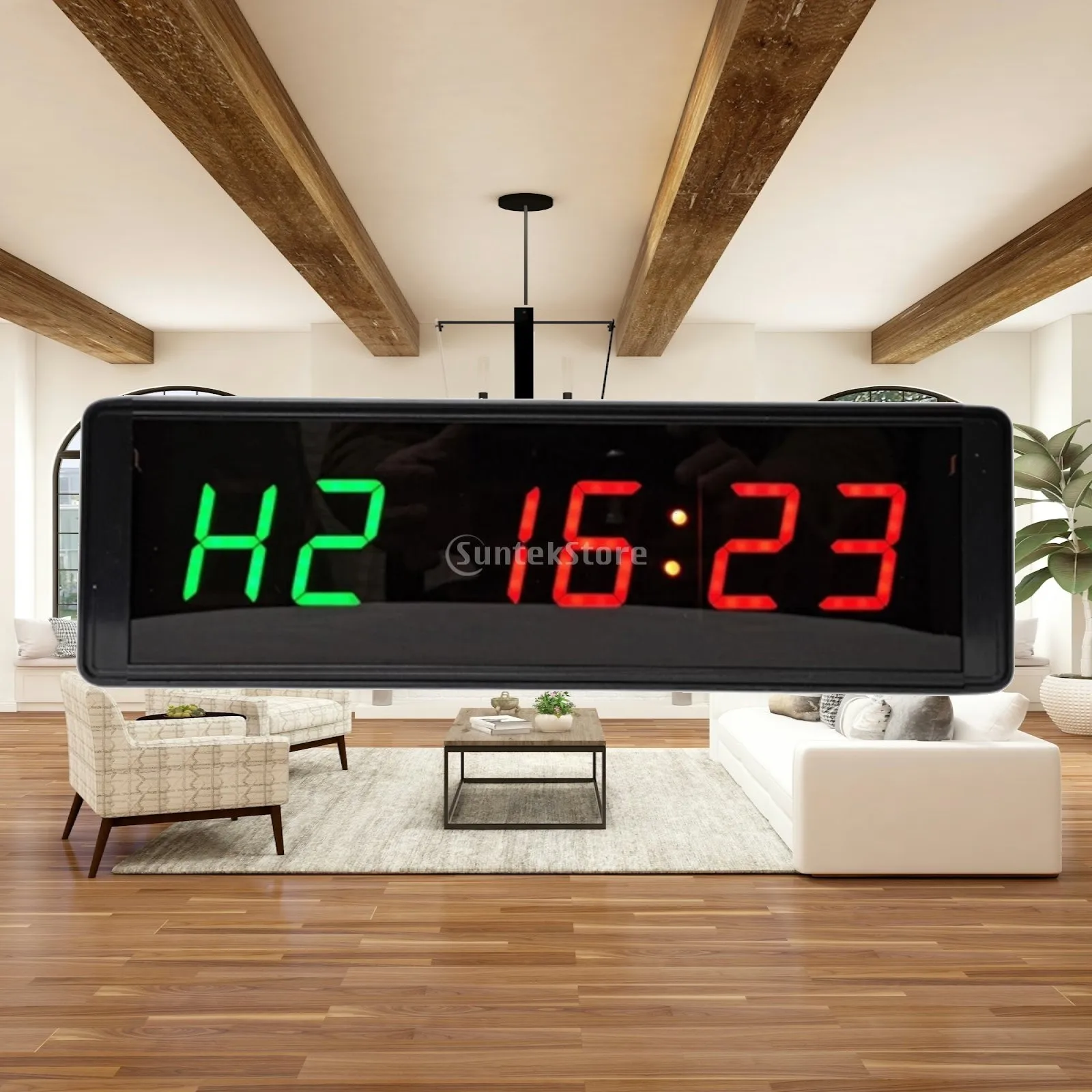Digital Gym Timer Clock 2.3 Inch LED Display with Remote for Circuit Training Workout Intervals