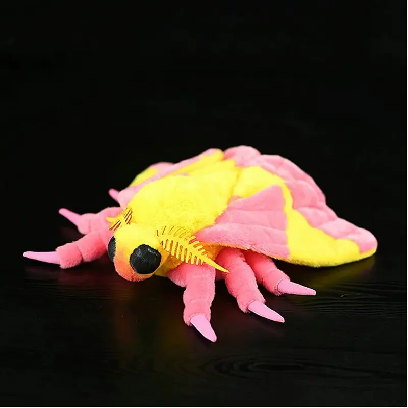 Cartoon Insect Series Dolls Rose Maple Moth Plush Toy Simulation Animal North American Red Maple Moth Doll Kawaii Toy Gifts