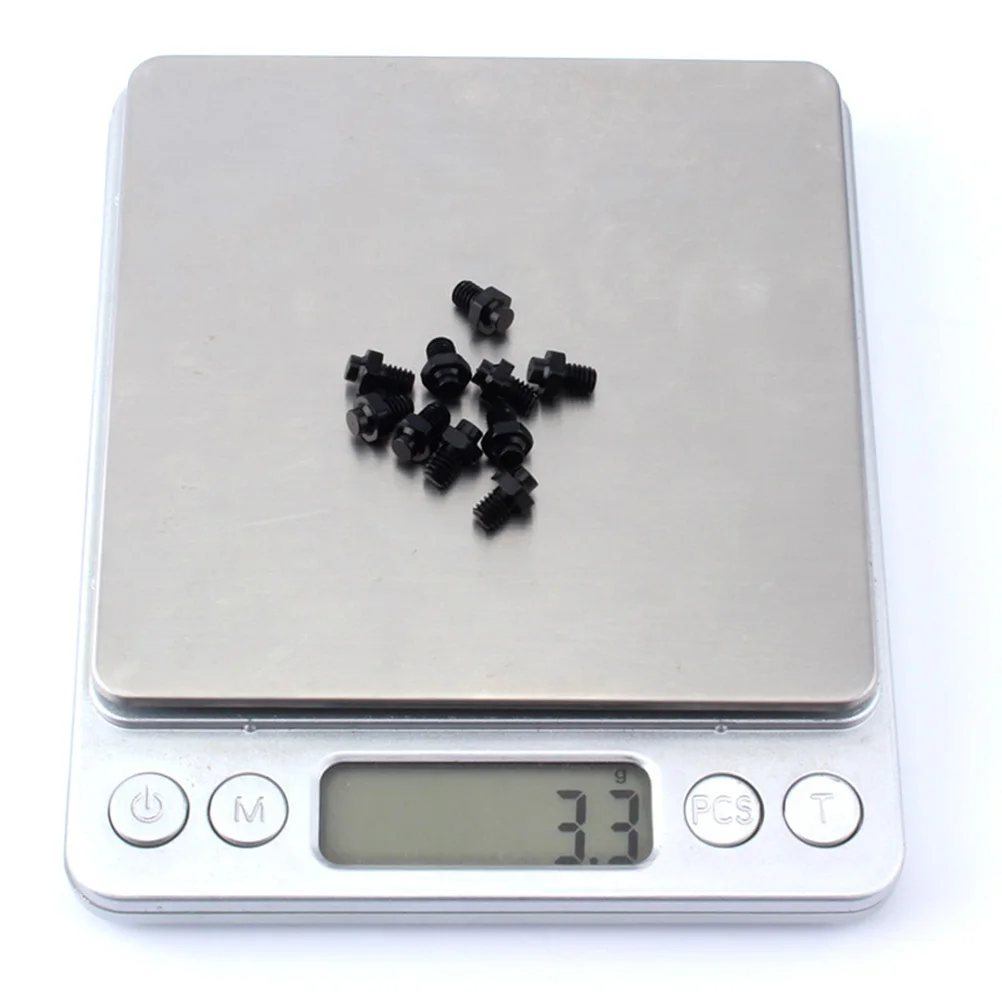 

10Pcs Anti Skid Nails Aluminum Alloy Durable High Hardness Red Color Pedal Screws for Fixed Gear Mountain Bike