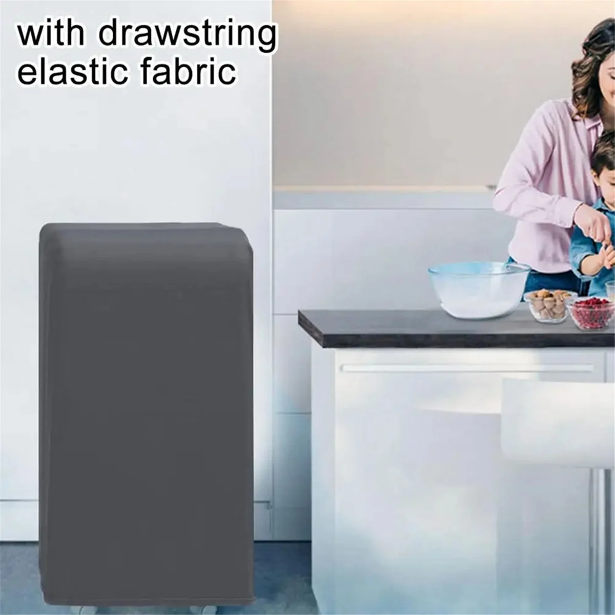 غطاء مكيف الهواء المحمول A72P مقاوم للماء بسحاب غير لامع غطاء حماية مثالي لأغطية مكيفات الهواء الداخلية #4