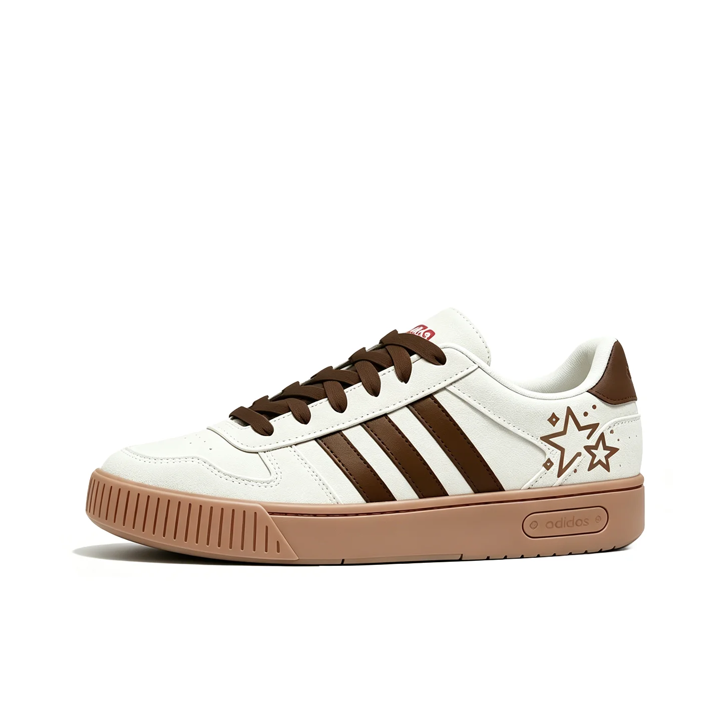 Adidas D PAD CLASSIC White Chocolate Star Cow Split Leather Abrasion Resistant Height Increasing Low top JP8232(Team2274-)