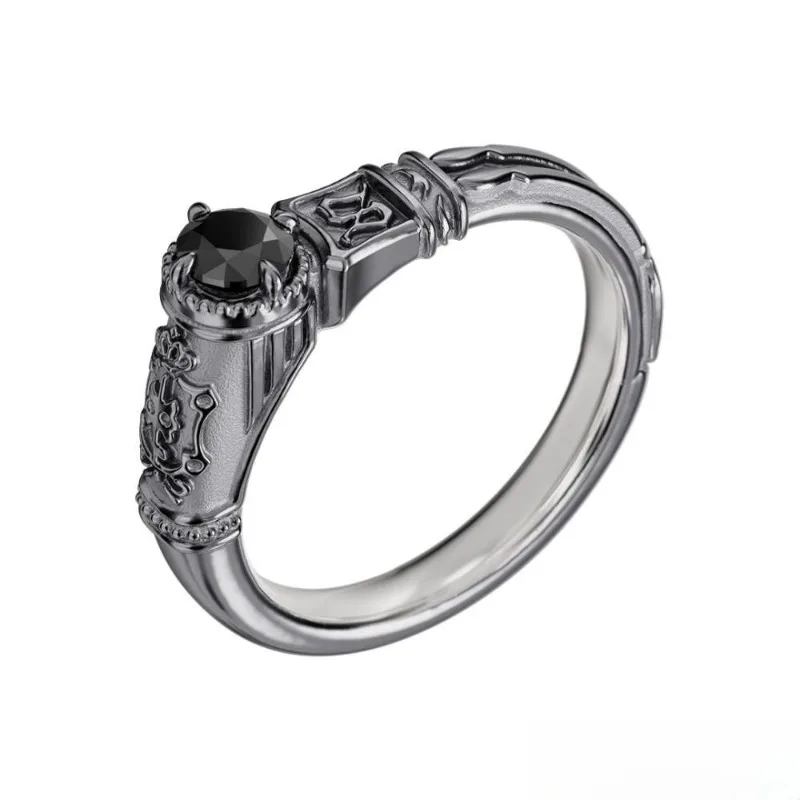 Black Butler Ciel Phantomhive Sebastian Michaelis Necklace Pendant Ring Animation Peripherals Cartoon Trendy Accessories Gifts view 6