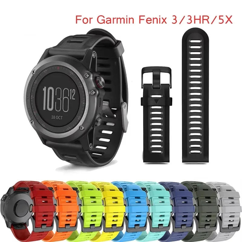20mm 22mm 26mm Watch Strap For Garmin Fenix 5 6 7 5X 6X 7X 5S 6S 7S Rorerunne F35 45 Silicone Smart Watch Accessories Wrist Band