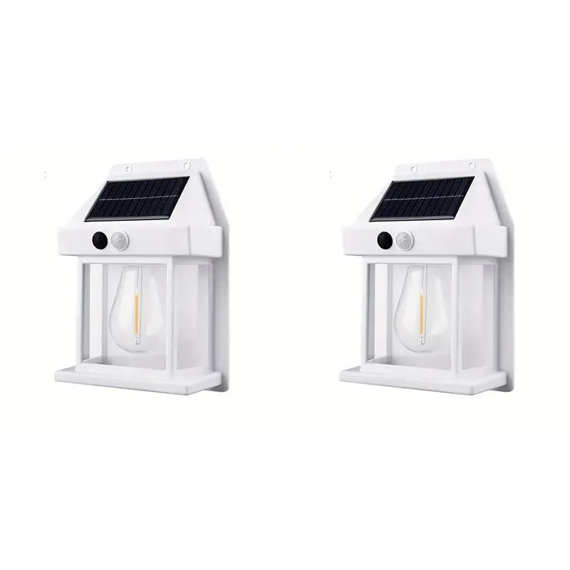 

A98E-2X Solar Lights Outdoor, Dusk To Dawn Solar Wall Sconce Motion Sensor, 3 Lighting Modes Waterproof Solar Security Wall B