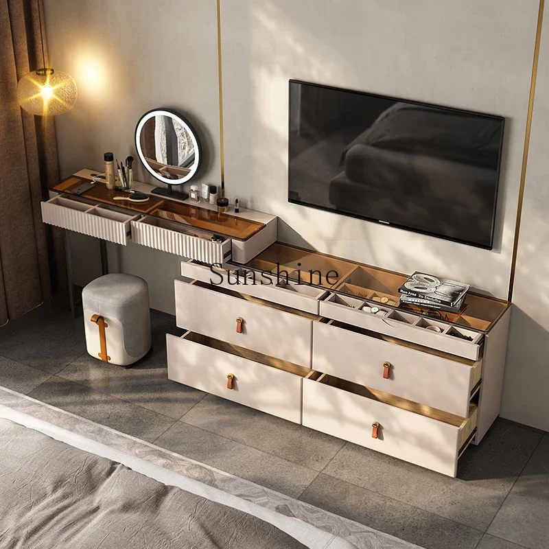 Cream wind dresser bedroom simple ultra-narrow makeup table