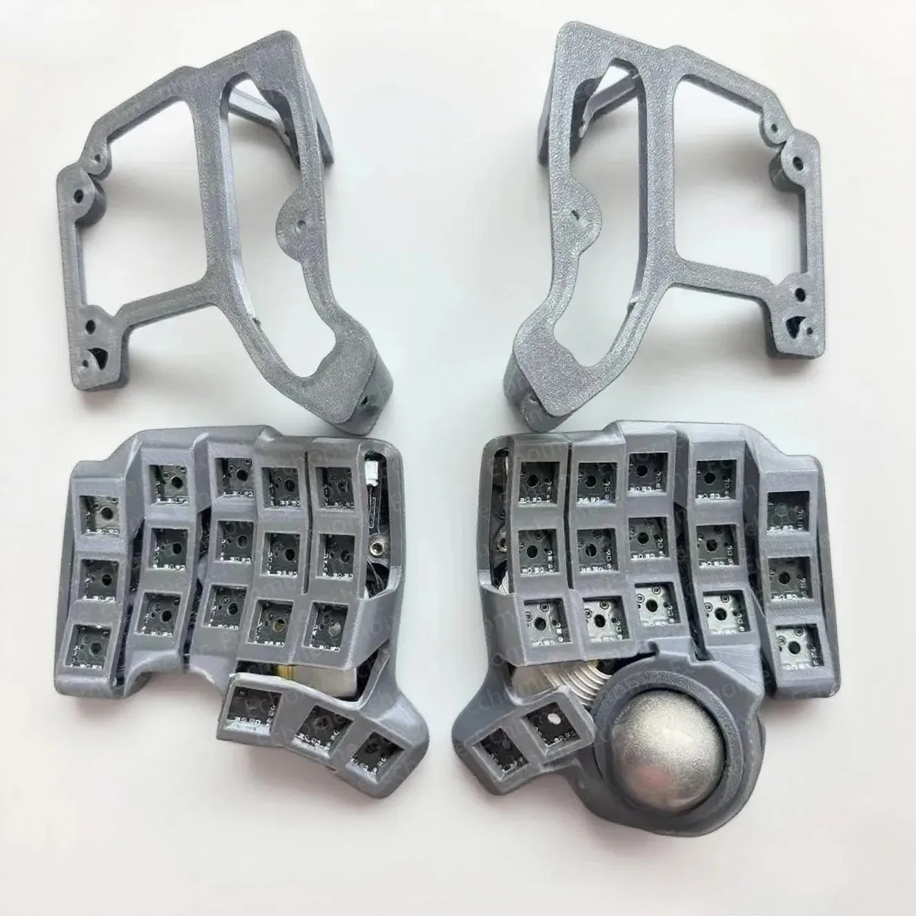 Custom Charybdis Nano Curved Split Keyboard Kit 3x5 Trackball Bluetooth Wireless Dual-mode Hot Swap Split Mechanical Keyboard