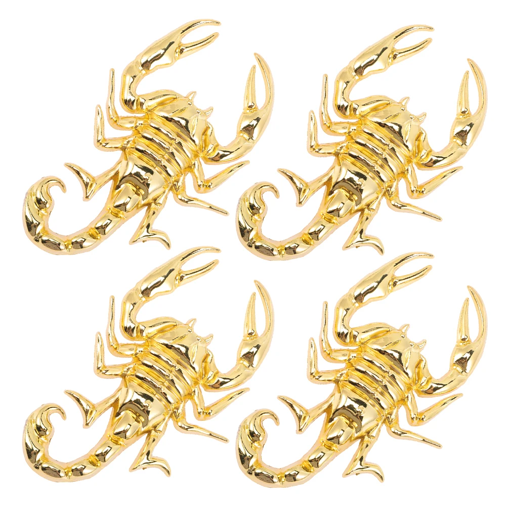 

4 PCS Car Stickers Badge Decals Automotive Exterior and Motorcycle Bumper for Cars Zinc Alloy 3d