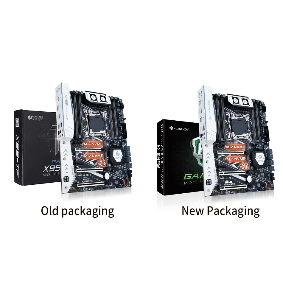 HUANANZHI X99 TF LGA 2011-3 XEON X99 Motherboard with Intel E5 2666 V3 MOS FAN DDR3 DDR4 RECC memory combo kit set NVME SATA