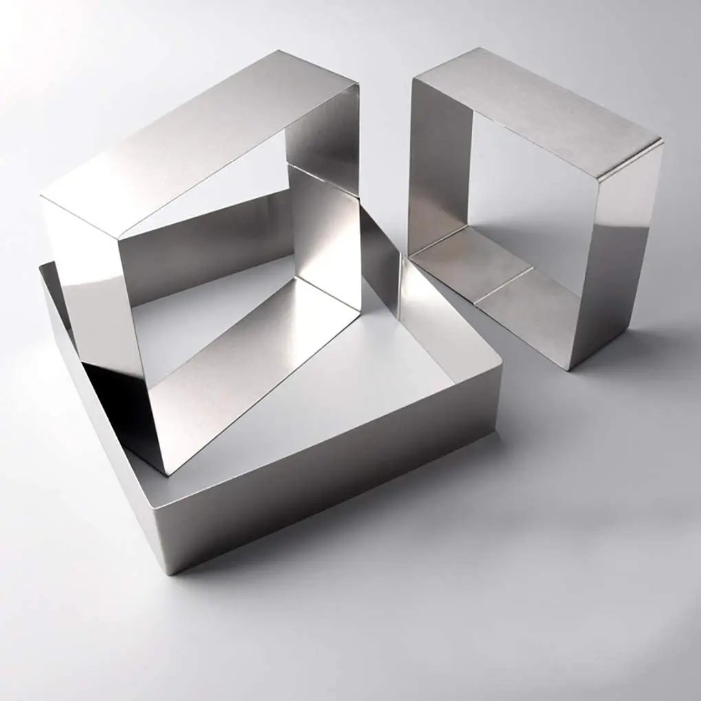 Набор из 3-х форм для торта, квадратная форма для мусса, кольцо для торта из нержавеющей стали, антипригарное кольцо для десерта, форма для выпечки, инструмент для выпечки