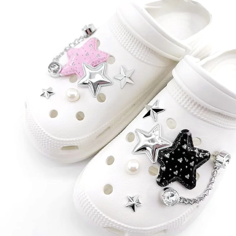 New Shoe Charms for DIY Creative Pentagram Detachable Decoration Buckle for Hole Shoe Charm Accessories Kids Party Girls Gift