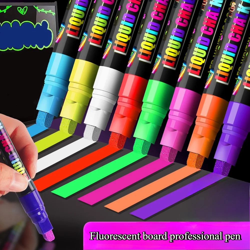 6/8Color LED electronic fluorescent board special pen erasable colored handwritten advertising light board pen fluorescent pen