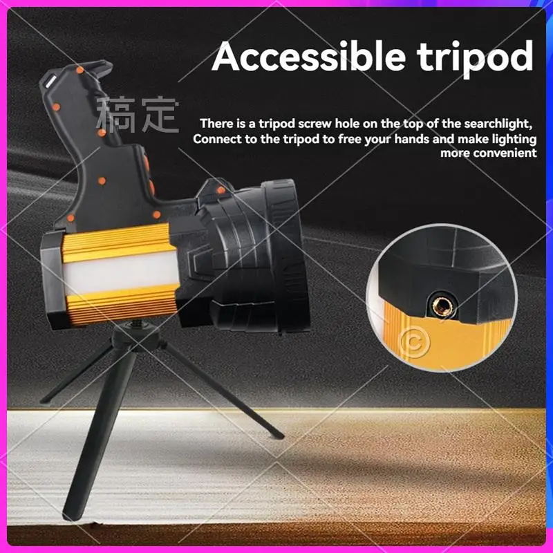 

AUU-Spotlight Energy Saving Function, LED Flashlight, Adjustable Tripod And Flash Light For Camping Emergency Walking