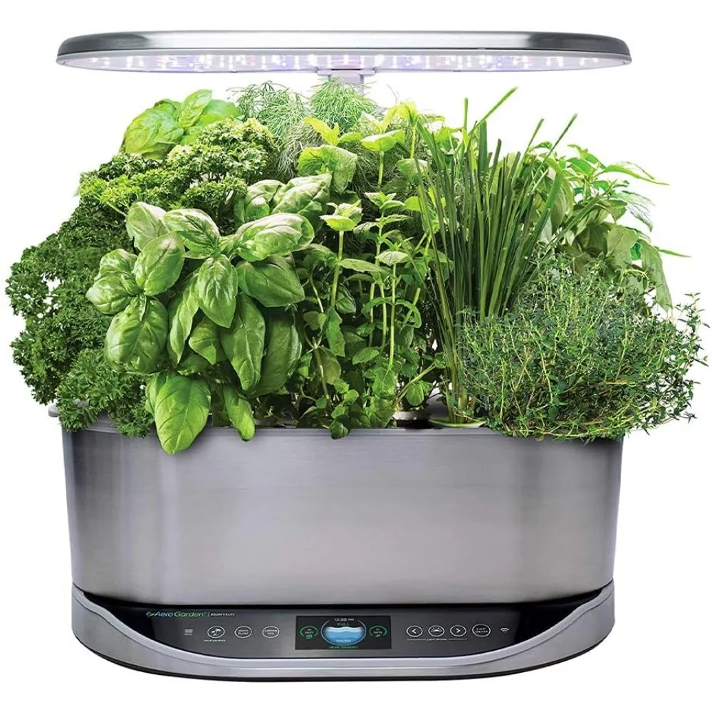 Bounty Elite - Indoor Garden with LED Grow Light, WiFi and Alexa Compatible, Stainless Steel