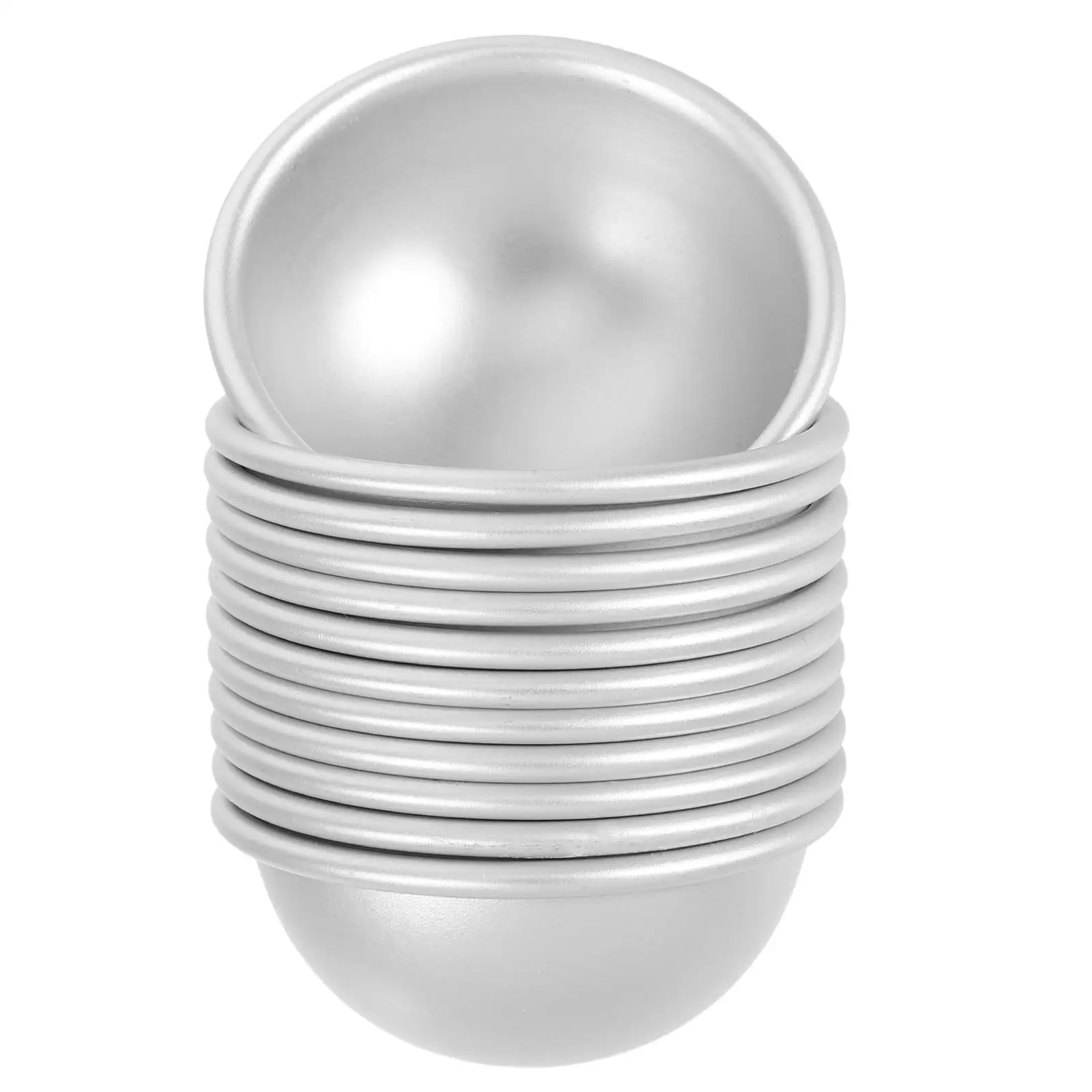 

12 Pcs Aluminum Mold Semi-spherical Bath Pump for DIY Molds Handmade Salt Ball Suite