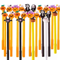 6/12pcs Gel Ink Pens Student Halloween Pumpkin Skull Ghost Halloween Gift Kids Children Halloween Party Favours Gift Bag Fillers