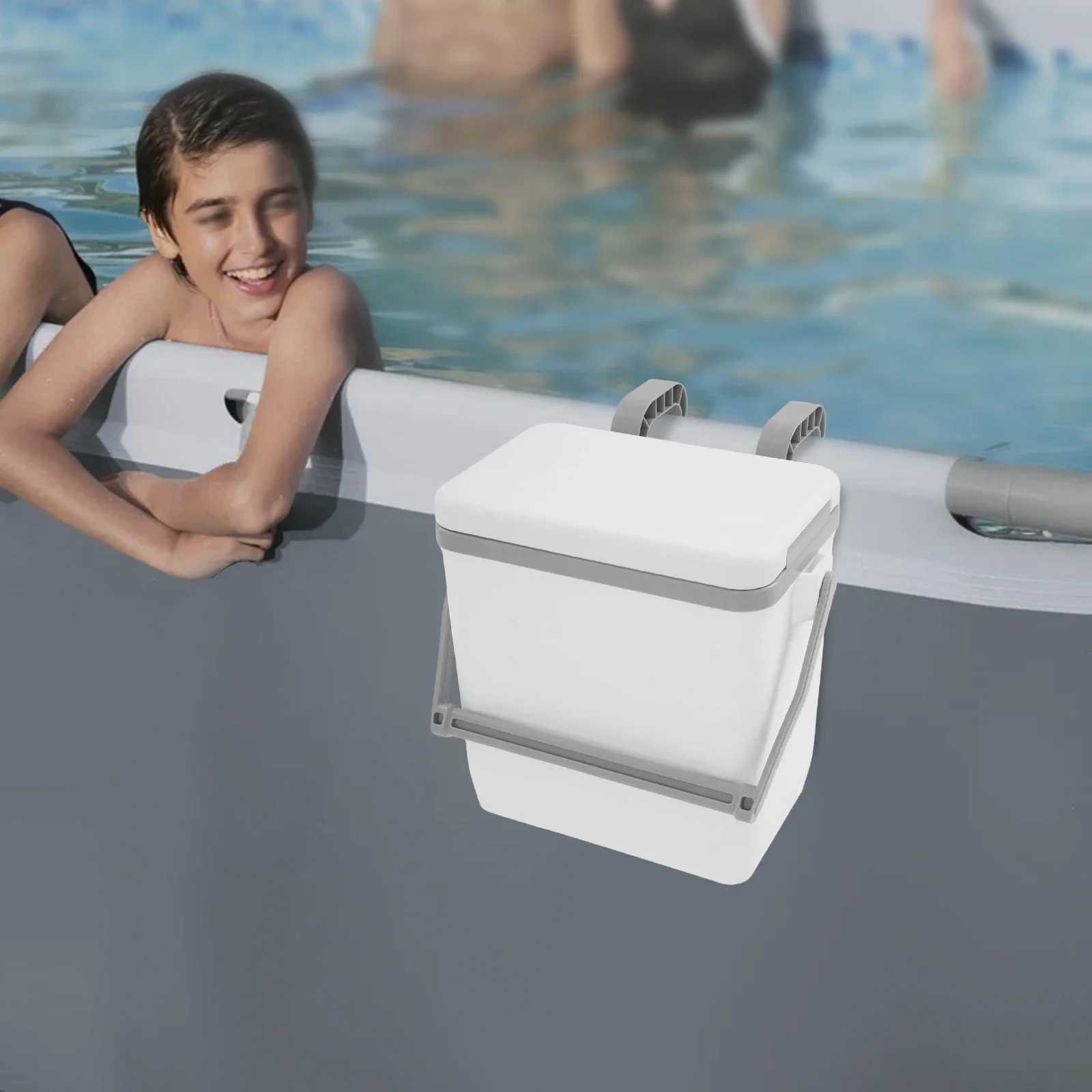 

Изолированный охладитель для бассейна 10 л/2,64 галлона с ручкой, изолированное время 24 часа, портативный изолированный охладитель для зоны бассейна для пикника на открытом воздухе