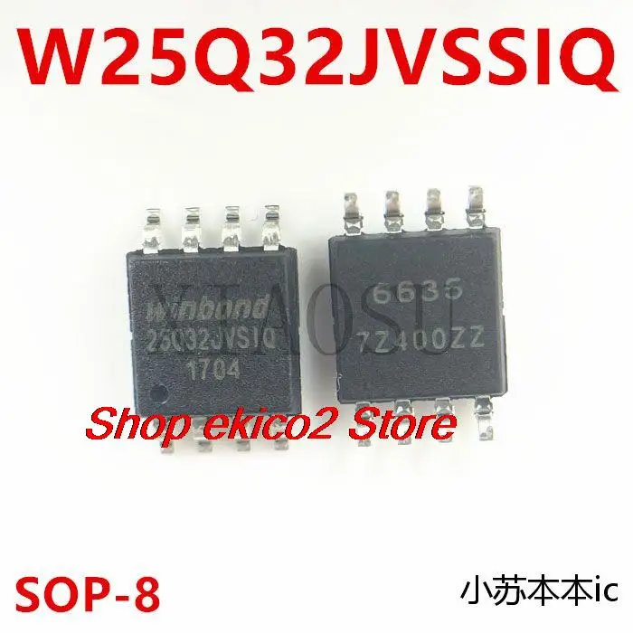 5pieces Original stock  W25Q32JVSSIQ SOIC-8 IC FLASH 32MBIT