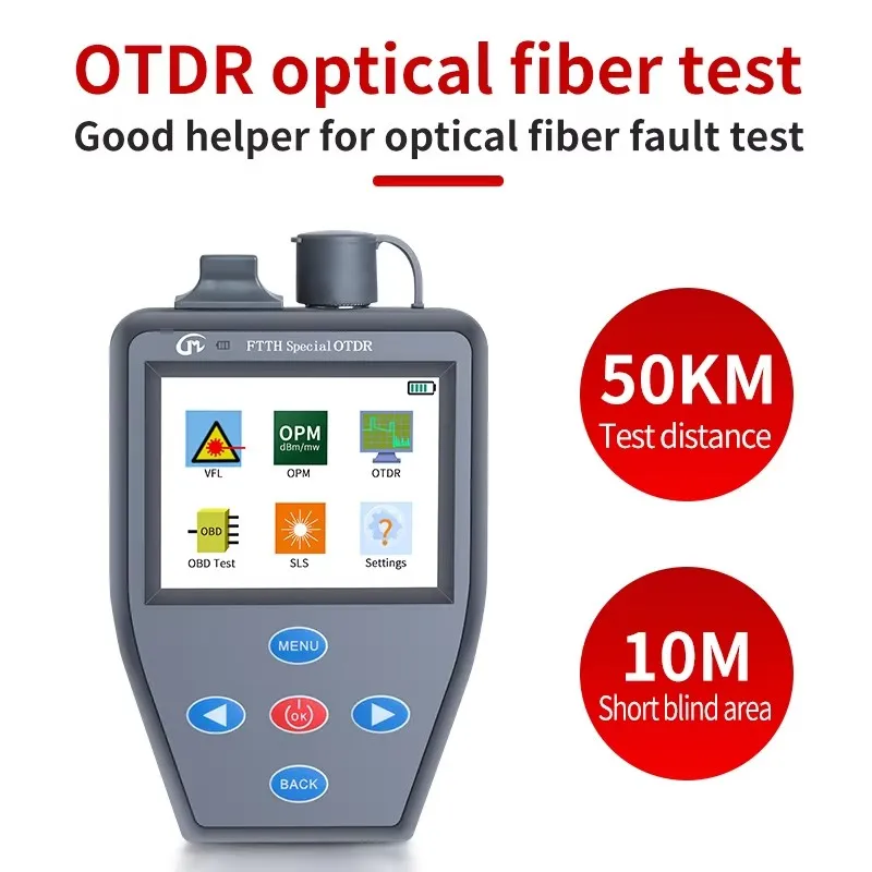 YOUYSI  4 in 1 FTTH OTDR Mini Optical Power Meter Stable light source VFL Multifunction can Test Active Fiber OTDR YYS-306N