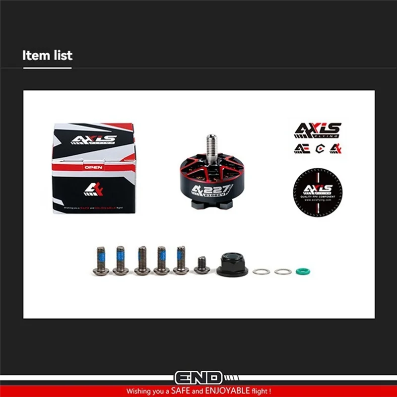 

T82C Hot Sale-Axisflying AF227 Brushless Motor 6S 2100KV For Racing Freestyle 5Inch FPV Drone DIY Parts 2PCS