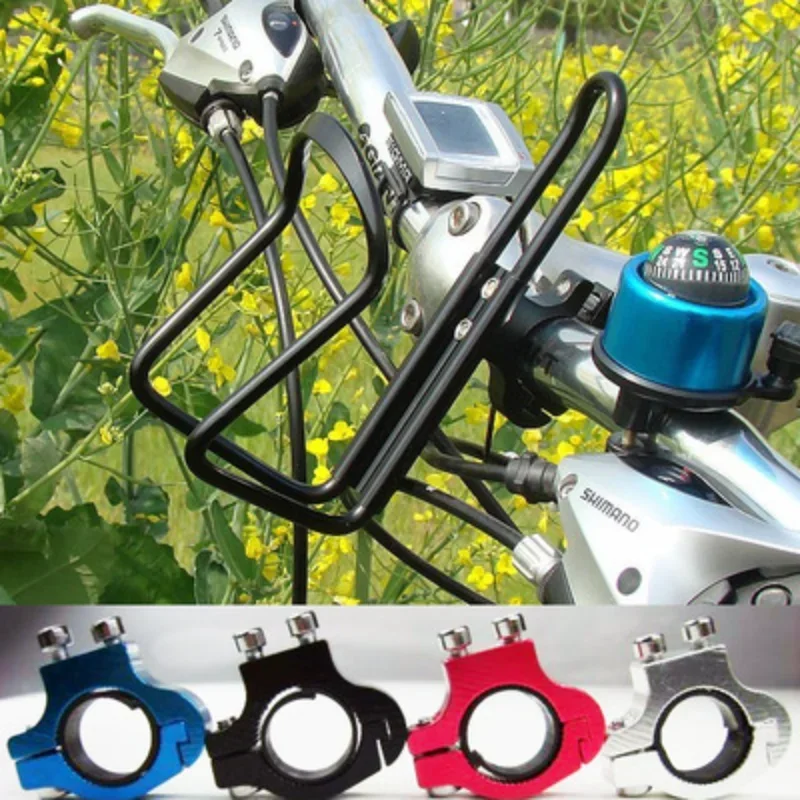 

Aluminum Alloy Water Bottle Cage MTB Handlebar Water Cup Holder Accessories with Buckle Kettle Universal Bicycle Bottle Holder