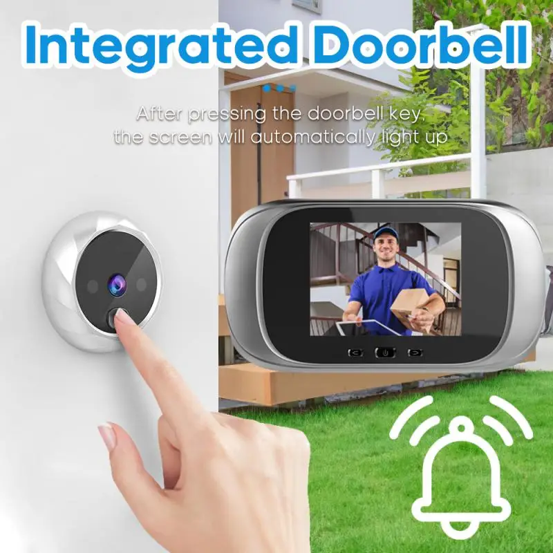 2.8 inch Electronic Cat Eye Camera Night Vision Photo Intelligent Visual Doorbell LCD Screen Digital Monitor for Home Security