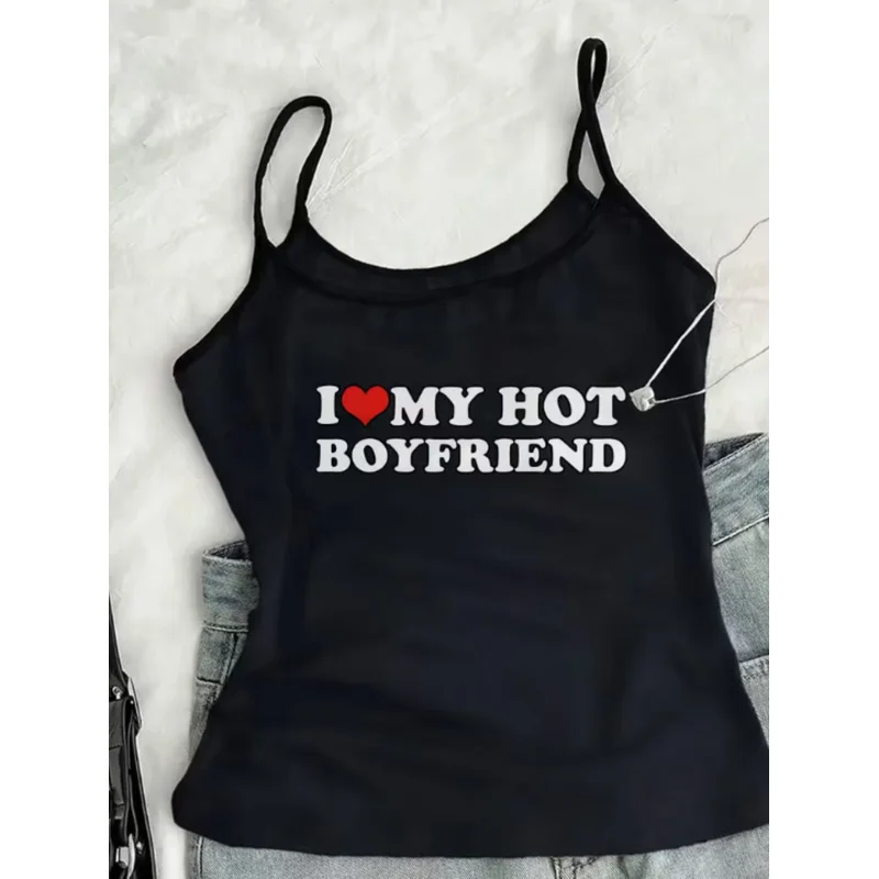Red Heart I Fashion Women'S Crop Cami Top, Summer Versatile Backless Cami Top, Women'S Versatile Top, Women'S Summer Top, Women'