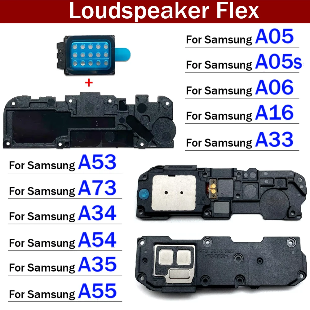 Loudspeaker bottom Loud Speaker Sound Buzzer Ringer Flex Cable For Samsung A05 A05s A06 A16 A33 A53 A73 A34 A54 A35 A55 5G
