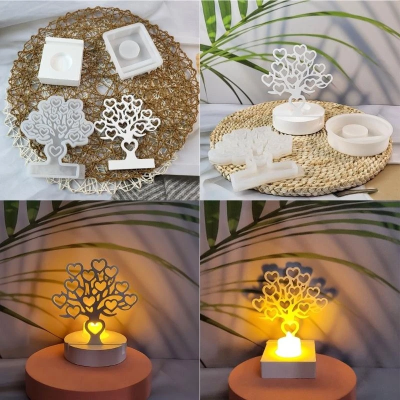

Heart Tree Holder Molds for Making Tealight Holder, Baking Chocolate