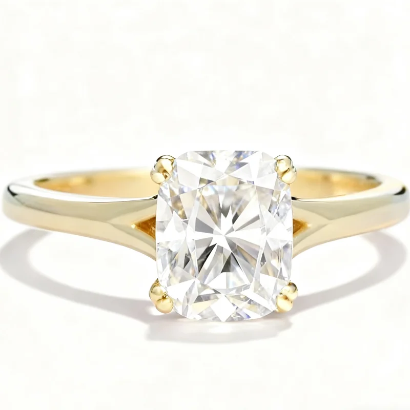 SGARIT 3CT Cushion Cut Moissanite Rings for Women Solid 18K 14K 10K Yellow Gold S925 Silver for Engagement Wedding Christmas