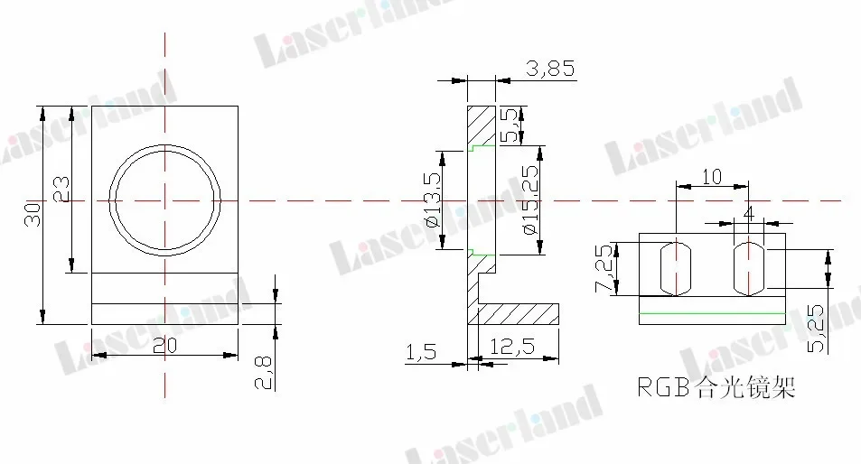 5pcs RGB Laser Combination Lens Mount Holder 15mm