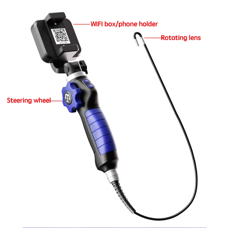 3.9mm/6.4mm/8.5mm lens 200W 1080P HD 360° steering endoscope engine carbon detection WiFi endoscope camera for Android/iPhone