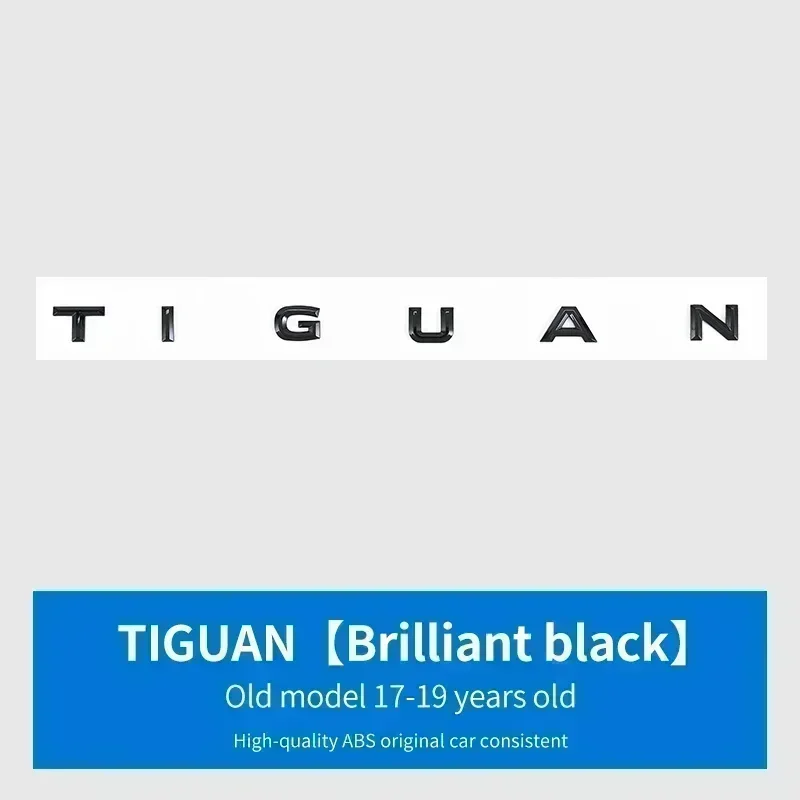 1Pcs ABS Car Logo Letter Sticker Rear Tail Door Trunk Sticker Rear Emblem Sticker FOR VW TIGUAN 2016-2021 Accessories Styling