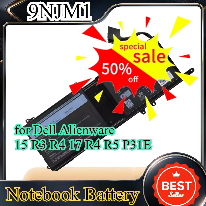 

9NJM1 99Wh Laptop Battery for Dell Alienware 15 R3 R4 17 R4 R5 P31E