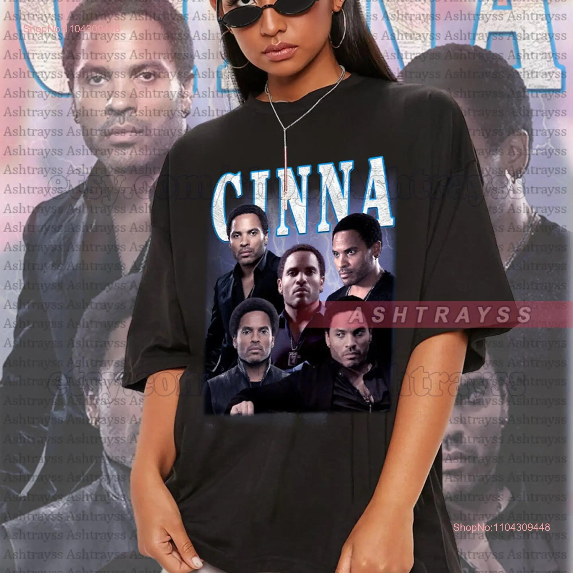 Cinna Lenny Kravitz Vintage T Shirt long or short sleeves